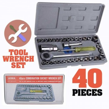 Socket Set 40 Pcs Combination Socket Wrench Set With Box Socket Set 40 Pcs Combination Socket Wrench Set With Box