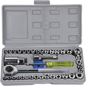 Socket Set 40 Pcs Combination Socket Wrench Set With Box Socket Set 40 Pcs Combination Socket Wrench Set With Box