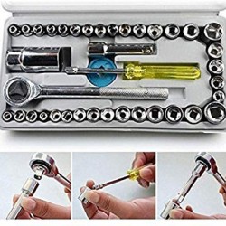 Socket Set 40 Pcs Combination Socket Wrench Set With Box Socket Set 40 Pcs Combination Socket Wrench Set With Box