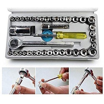 Socket Set 40 Pcs Combination Socket Wrench Set With Box Socket Set 40 Pcs Combination Socket Wrench Set With Box