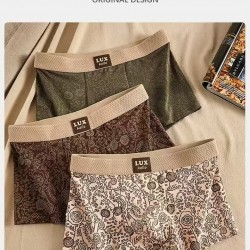 Premium Imported Men's Luxury Floral Modal Boxer Briefs (3 Pcs Combo)