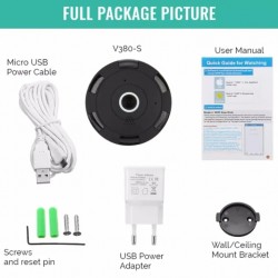 V380 Wifi IP Camera Fish Eye 360 Degree Panoramic Camera 1080P 2.0 Mega Pixel With Night Vision V380 Wifi IP Camera Fish Eye 360 Degree Panoramic Camera 1080P 2.0 Mega Pixel With Night Vision