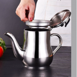 Stainless Steel Oil Strainer Pot Container Jug