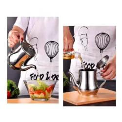 Stainless Steel Oil Strainer Pot Container Jug