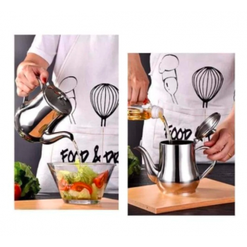 Stainless Steel Oil Strainer Pot Container Jug