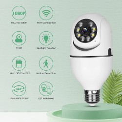 Light Bulb Security Camera, Home WiFi 360 Degree Pan/Tilt Panoramic IP Camera Light Bulb Security Camera, Home WiFi 360 Degree Pan/Tilt Panoramic IP Camera