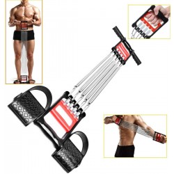 3 in 1 Adjustable Chest Expander with Multi-Function Pedal Grip