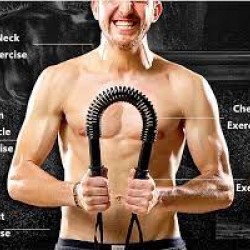40 kg Power Twister Bar Arm Shoulder Builder Spring Exercise Chest and Bicep Blaster