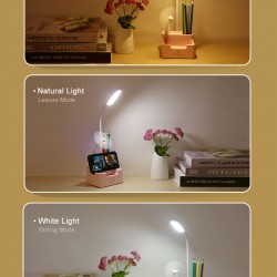 4 in 1 Multi-function LED Desk Lamp With Fan 4 in 1 Multi-function LED Desk Lamp With Fan