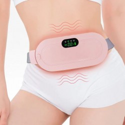 Heating pad for Period Cramps & Vibration sliming Massage belt with 3 heat levels and 3 massage modes, back or belly heating pad.