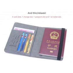  Business Leather Passport Covers Holder Wallet Case