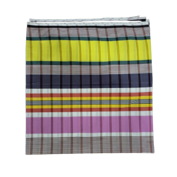 হলুদ, বেগুনি ও কালার ব্লক স্ট্রাইপ ডিজাইন  চমক লুঙ্গি (নতুন কালেকশন ২০২৫)