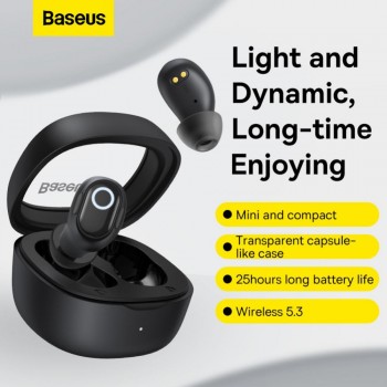 Baseus TWS WM02 Bowei True Wireless Earphone Black