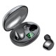 K20 TWS Bluetooth In-ear Earphone Stereo Music Calling Touch Wireless Headset with Digital Display Charging Case -Black