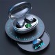K20 TWS Bluetooth In-ear Earphone Stereo Music Calling Touch Wireless Headset with Digital Display Charging Case -Black