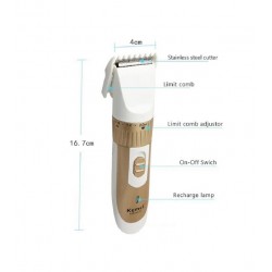 Kemei KM-9020 Electric Hair Clipper Rechargeable Men Hair Trimmer Gold