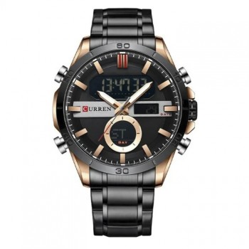 Curren 8384 Military Mens Analog Digital Watch-Black