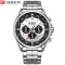 CURREN 8399 Mens Watches New Quartz Waterproof Stainless Steel-Silver Black