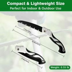 Portable Folding Hand Saw Sk5 Woodworking fast folding Alloy Hacksaw Blade PTFE Coating Portable Closes Camping Multitool Saws