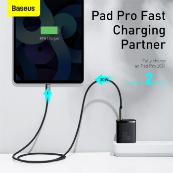 BASEUS Compact Quick Charger 2U-C Three Ports 30W Travel Power Adapter US Plug BASEUS Compact Quick Charger 2U-C Three Ports 30W Travel Power Adapter US Plug