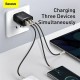 BASEUS Compact Quick Charger 2U-C Three Ports 30W Travel Power Adapter US Plug BASEUS Compact Quick Charger 2U-C Three Ports 30W Travel Power Adapter US Plug