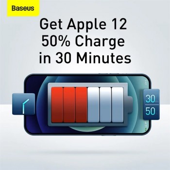 BASEUS Compact Quick Charger 2U-C Three Ports 30W Travel Power Adapter US Plug BASEUS Compact Quick Charger 2U-C Three Ports 30W Travel Power Adapter US Plug