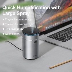Baseus Car Air Humidifier Purifier Aroma Essential Oil Diffuser Auto Nano Disinfectant Diffuser Air Freshener For Home Office