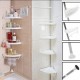 Corner Shelf 4-Tier White