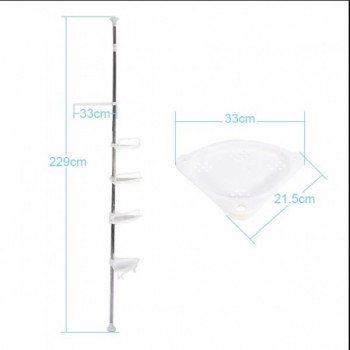 Corner Shelf 4-Tier White