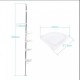 Corner Shelf 4-Tier White