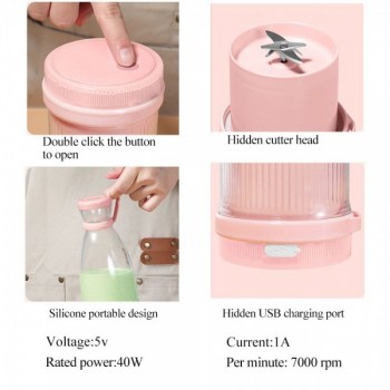 380ml/420ml USB Rechargeable Electric Juicer Blender Bottle Mixers(Random Color)