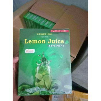 Natural Lemon Juice of Healthy Weight Loss with Slim Body