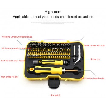 52 in 1 Tools Box - Yellow and Black 52 in 1 Tools Box - Yellow and Black