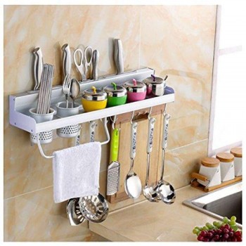 Multi functional Wall Hanging Aluminum Kitchen Rack